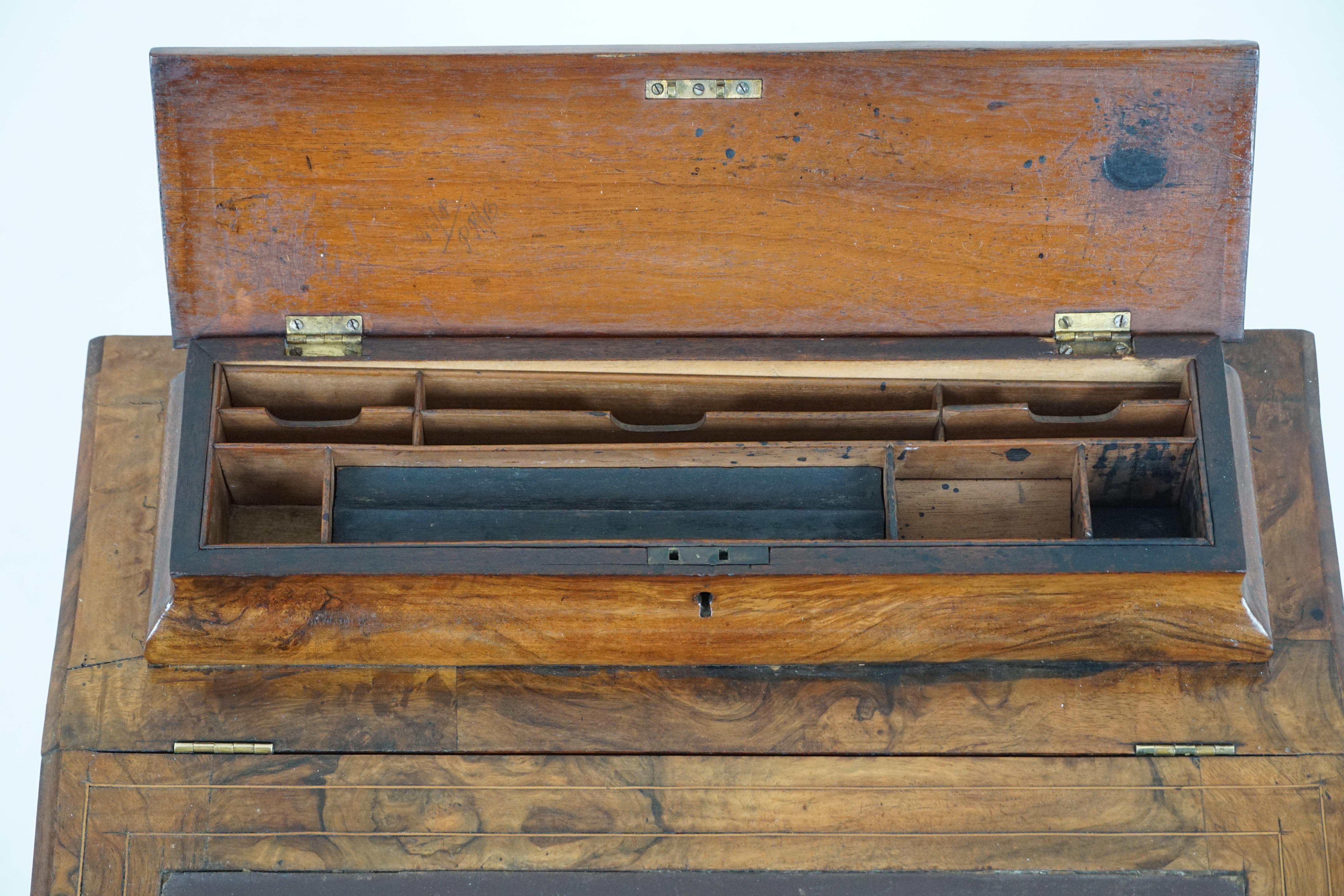 Hand-Crafted Antique Davenport Desk, Inlaid Burr Walnut Desk, Victorian, Scotland 1870, B1677