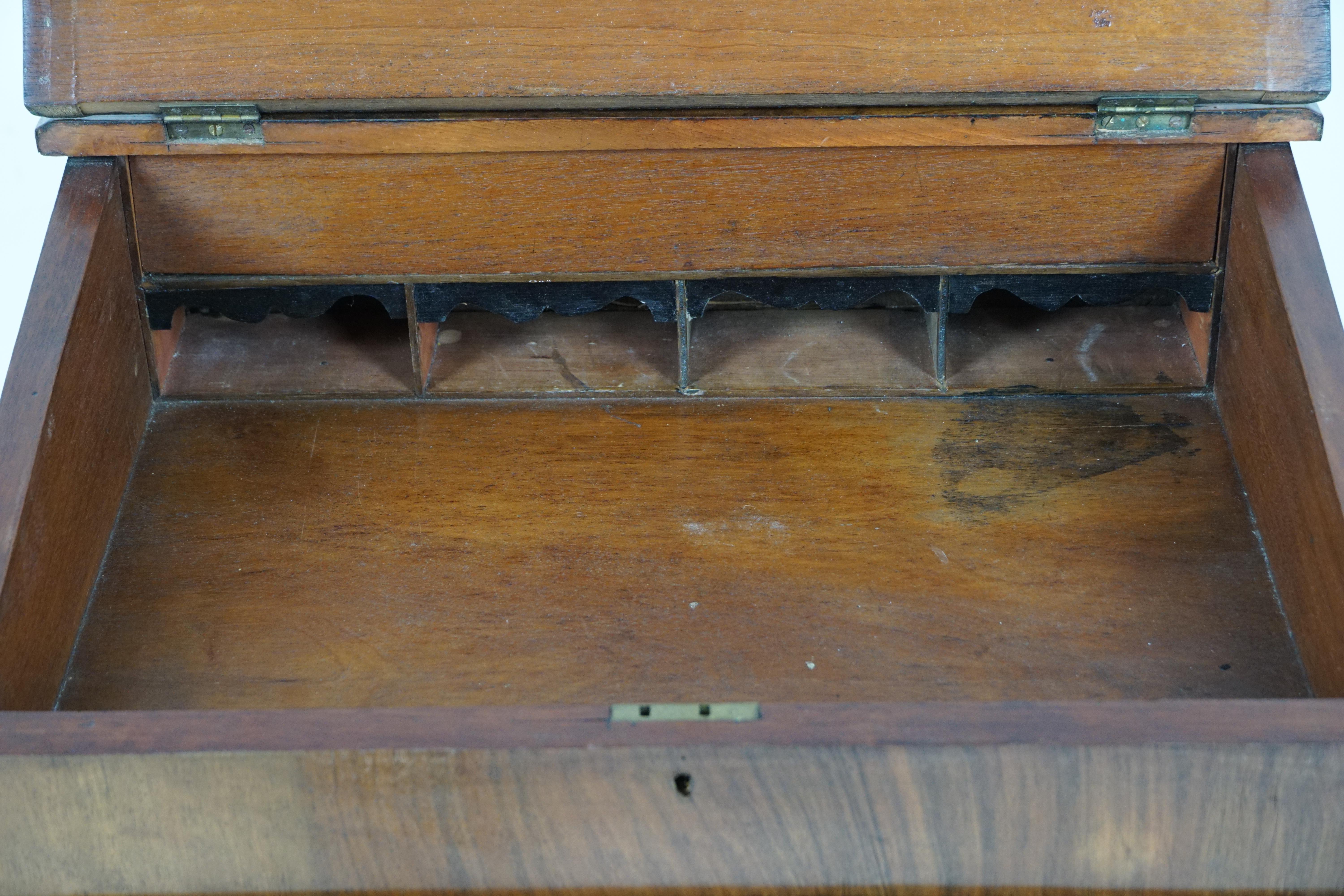 Antique Davenport Desk, Inlaid Burr Walnut Desk, Victorian, Scotland 1870, B1677 In Good Condition In Vancouver, BC