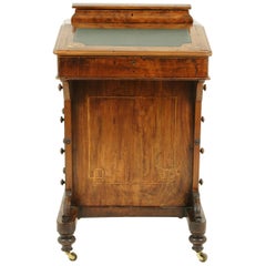 Antique Davenport Desk, Inlaid Burr Walnut Desk, Writing Desk, Victorian, B1557