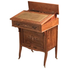 Antique Davenport, Edwardian Tilt-Top Desk