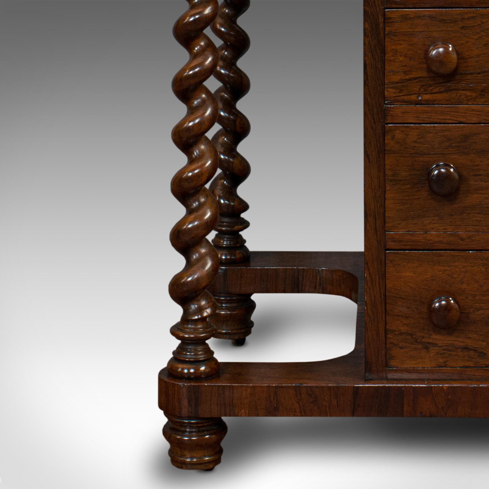 Antique Davenport, English, Rosewood, Satinwood, Writing Desk, circa 1880 7