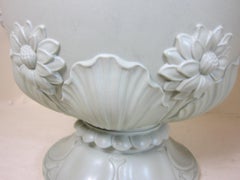 Antique Davenport Stoneware Molded Wine Bottle Holder with Lid