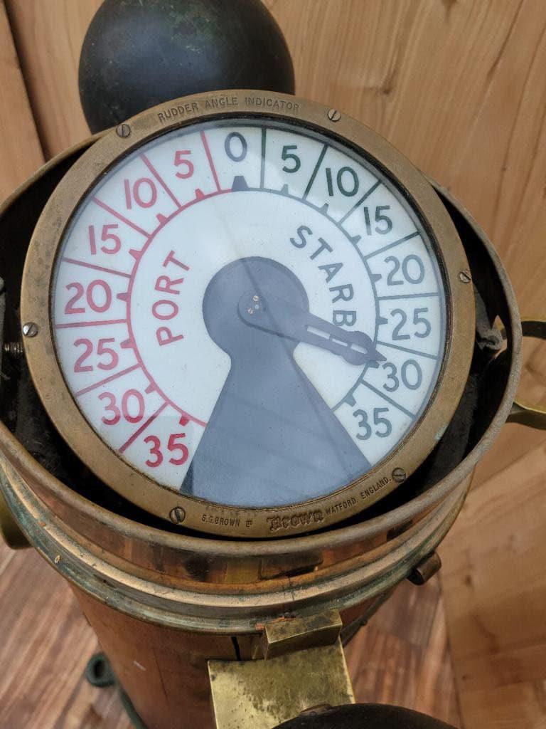 Antike Davies & Co Shopfitters Patt. 196 Yacht Binnacle und Kompass, Vintage im Angebot 2