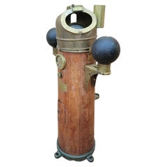 Antike Davies & Co Shopfitters Patt. 196 Yacht Binnacle und Kompass, Vintage