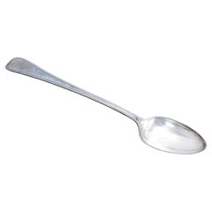 Cuchara de servir de plata antigua Davis & Sons 13"
