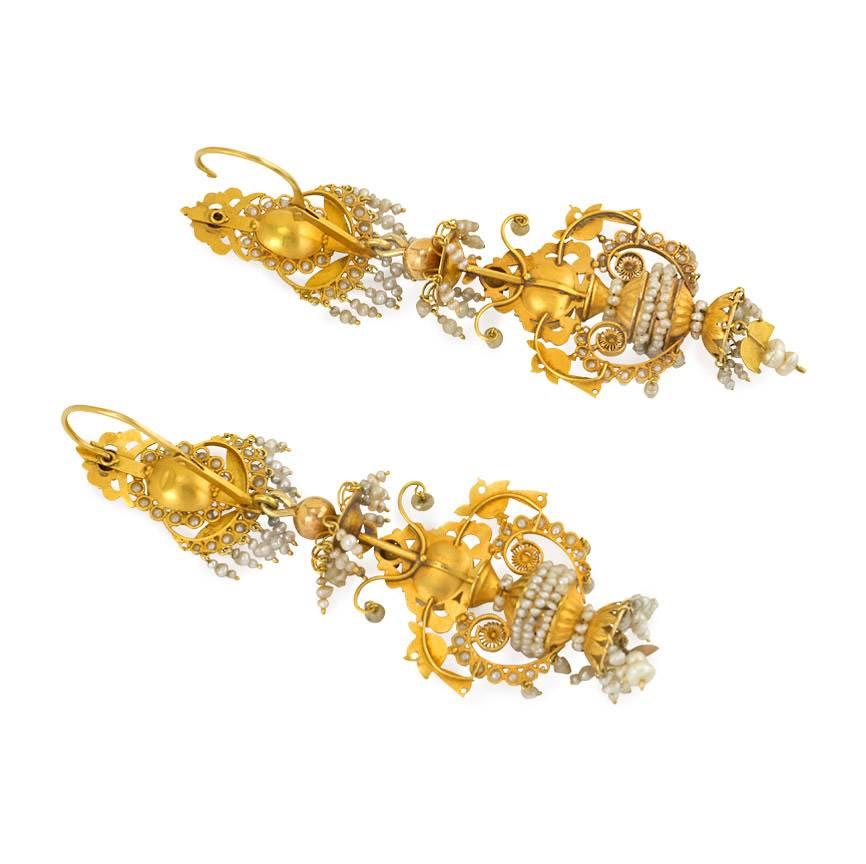 citrine chandelier earrings