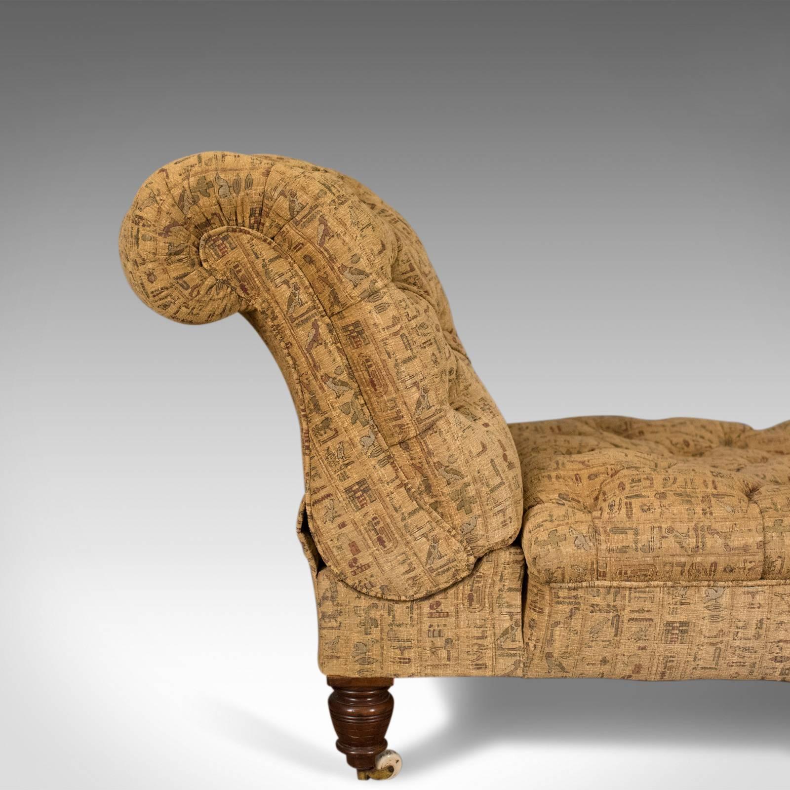 Antique Daybed, Reclining Chaise Longue, Victorian, Late 19th Century In Good Condition In Hele, Devon, GB
