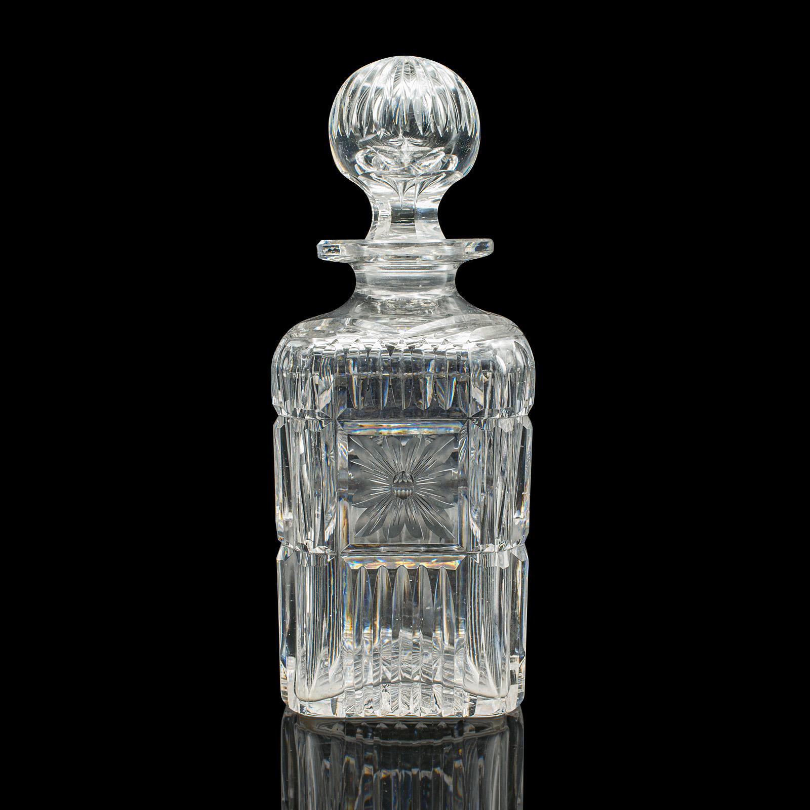 Servicio de Decantador Antiguo, Inglés, Cristal, Pareja, Mappin & Webb, Eduardiano Británico en venta