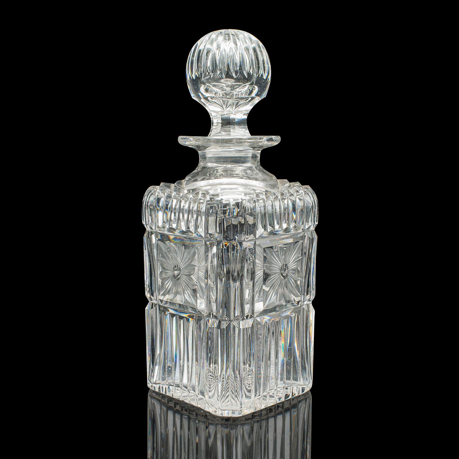 Servicio de Decantador Antiguo, Inglés, Cristal, Pareja, Mappin & Webb, Eduardiano en venta 1