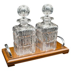 Antikes Karaffen-Service, Englisch, Kristallglas, Paar, Mappin & Webb, Edwardian