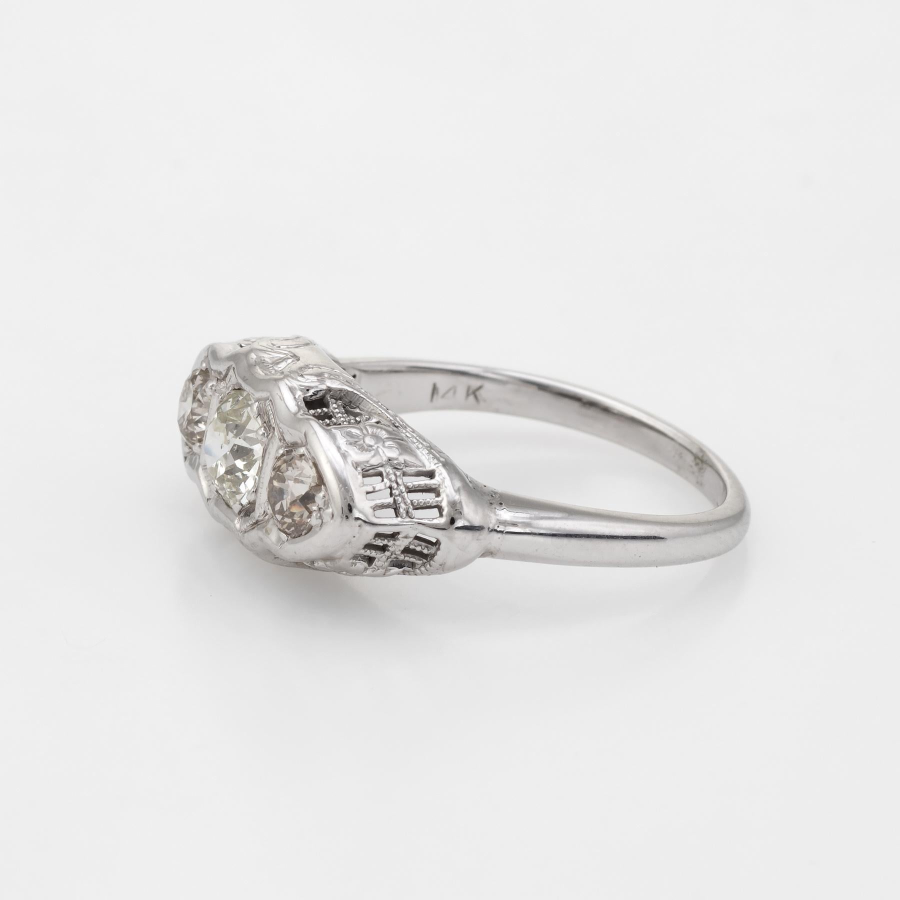 antique 3 diamond ring