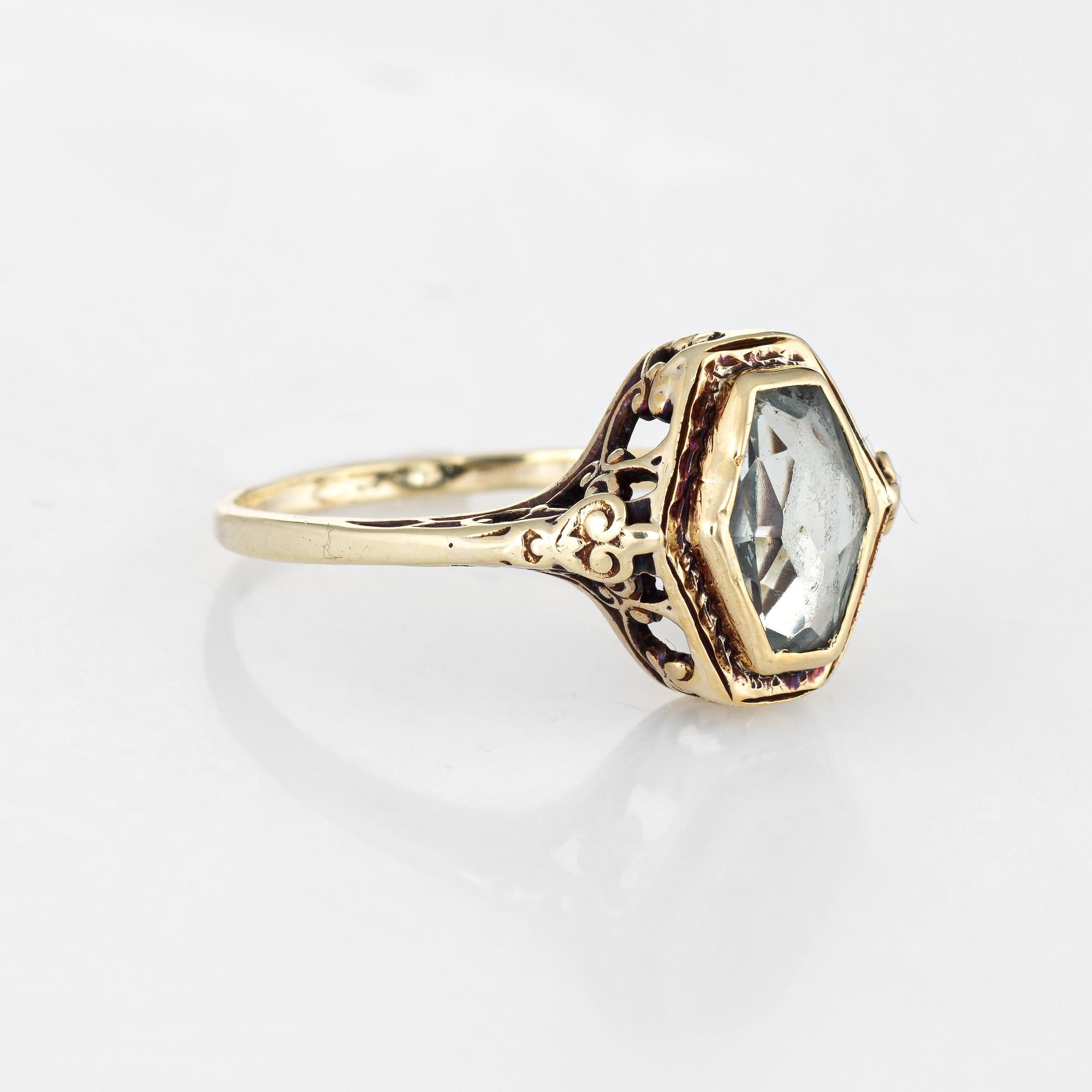 aquamarine gold ring vintage