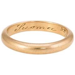 Antique Deco, circa 1923 Wedding Band Ring Vintage 18 Karat Yellow Gold ...