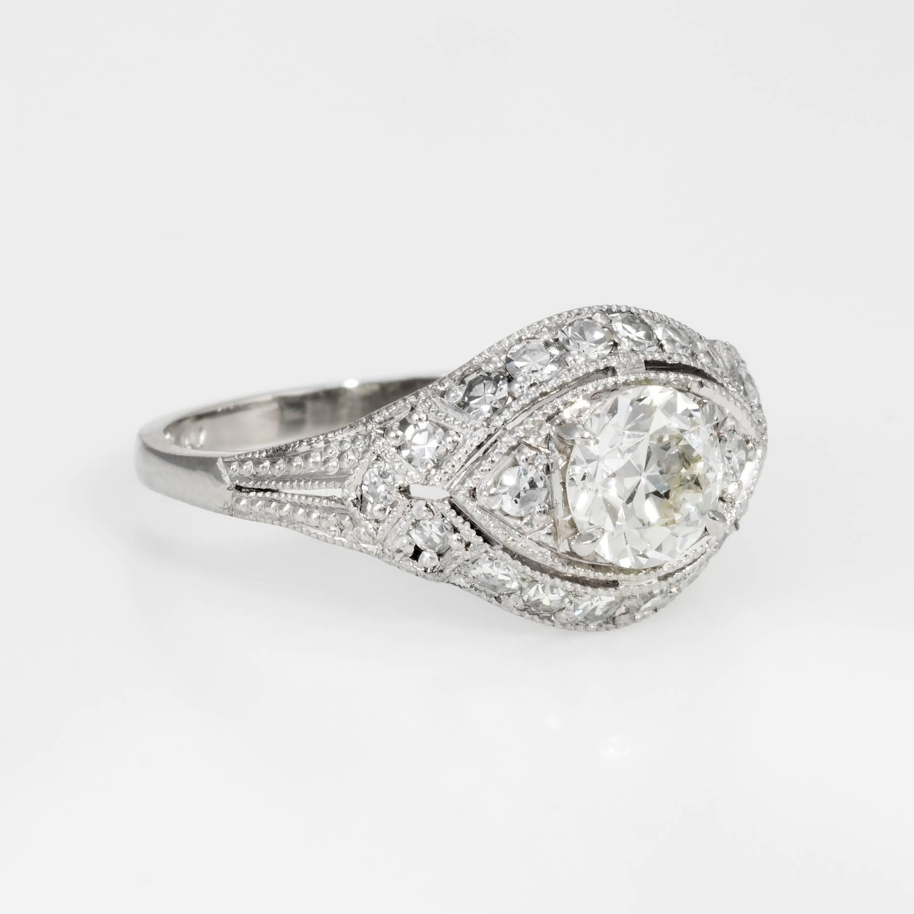 Art Deco Antique Deco Diamond Engagement Ring Platinum Vintage
