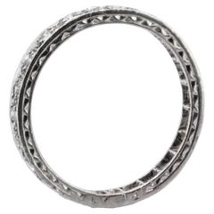 Antique Deco Diamond Eternity Ring Platinum