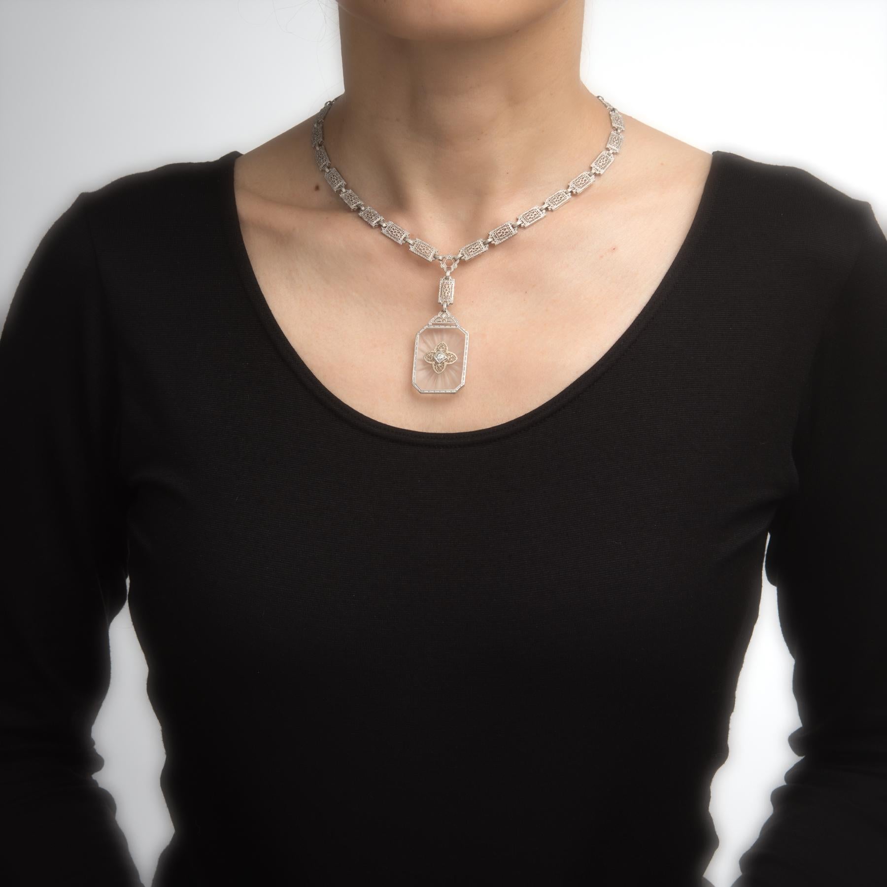 camphor glass necklace