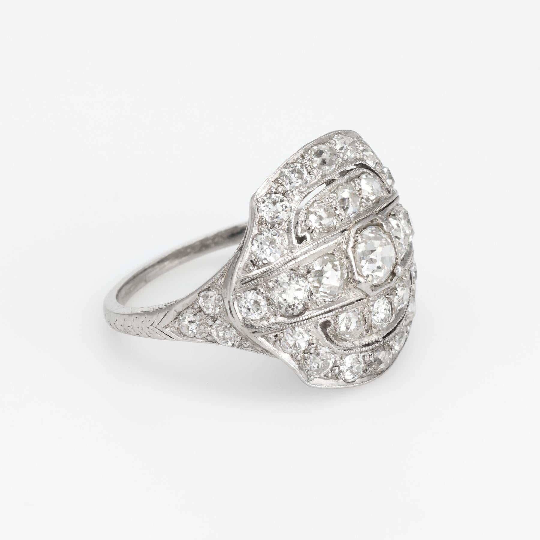 Art Deco Antique Deco Diamond Ring 2.25 Carat Platinum Vintage Fine Jewelry Heirloom