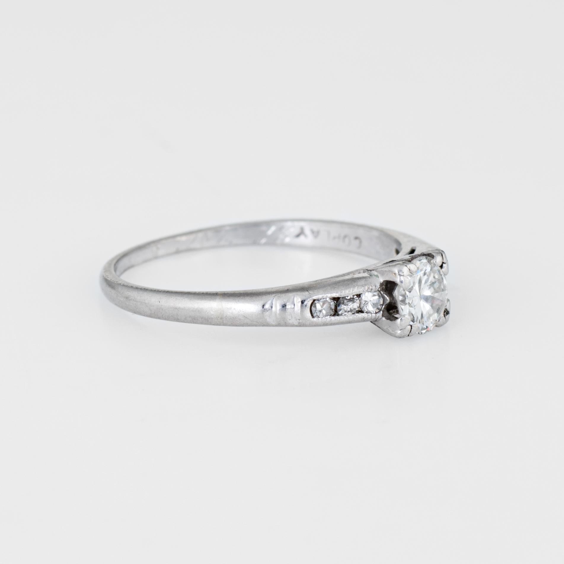 Art Deco Antique Deco Diamond Ring Platinum Engagement Vintage Fine Jewelry Bridal