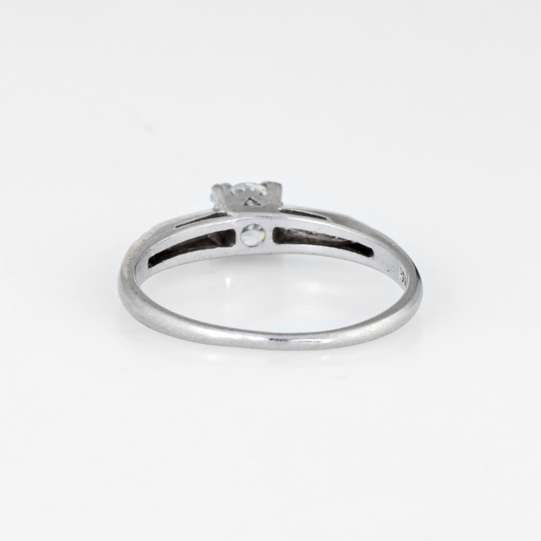 Women's Antique Deco Diamond Ring Platinum Engagement Vintage Fine Jewelry Bridal