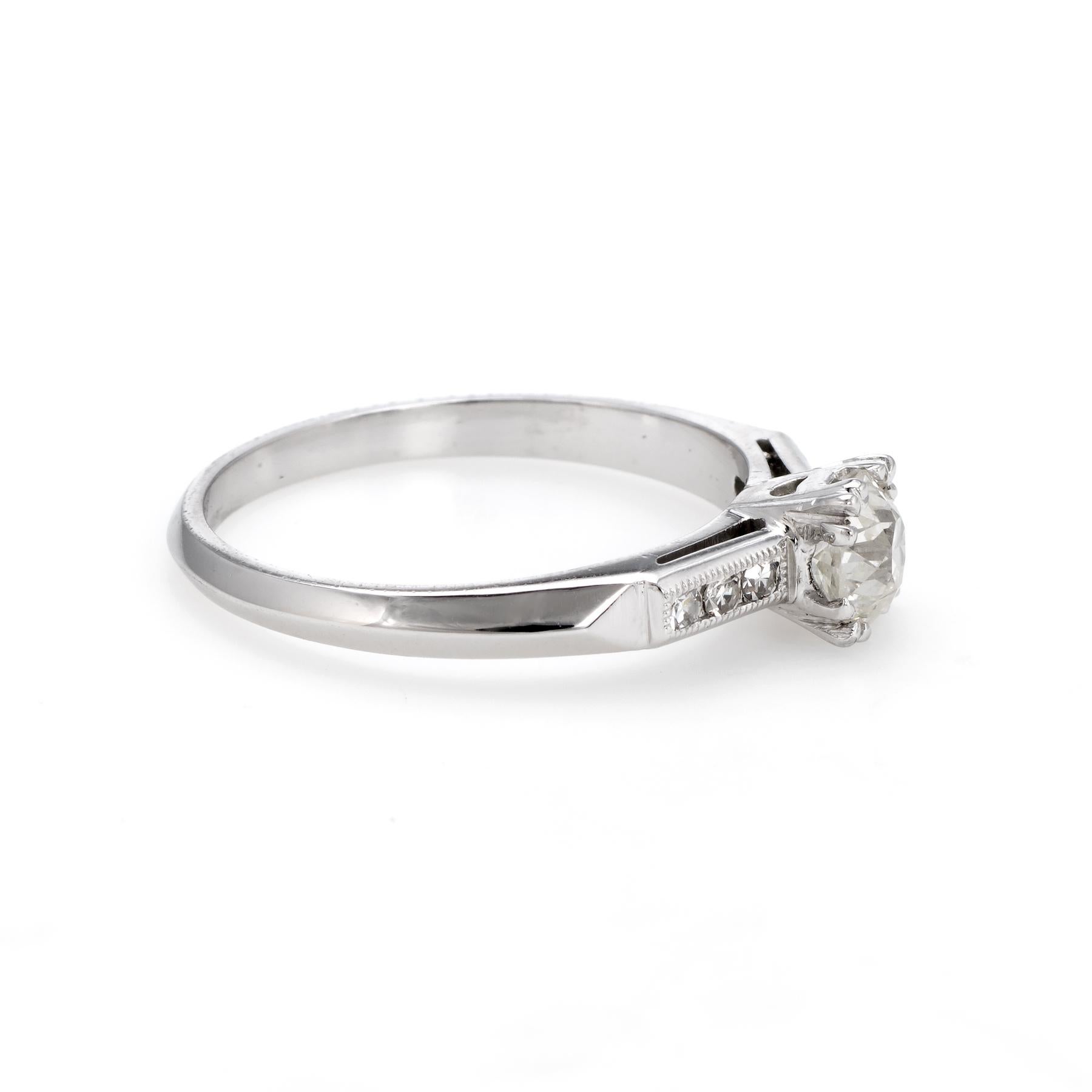 Art Deco Antique Deco Diamond Ring Platinum Engagement Vintage Fine Jewelry