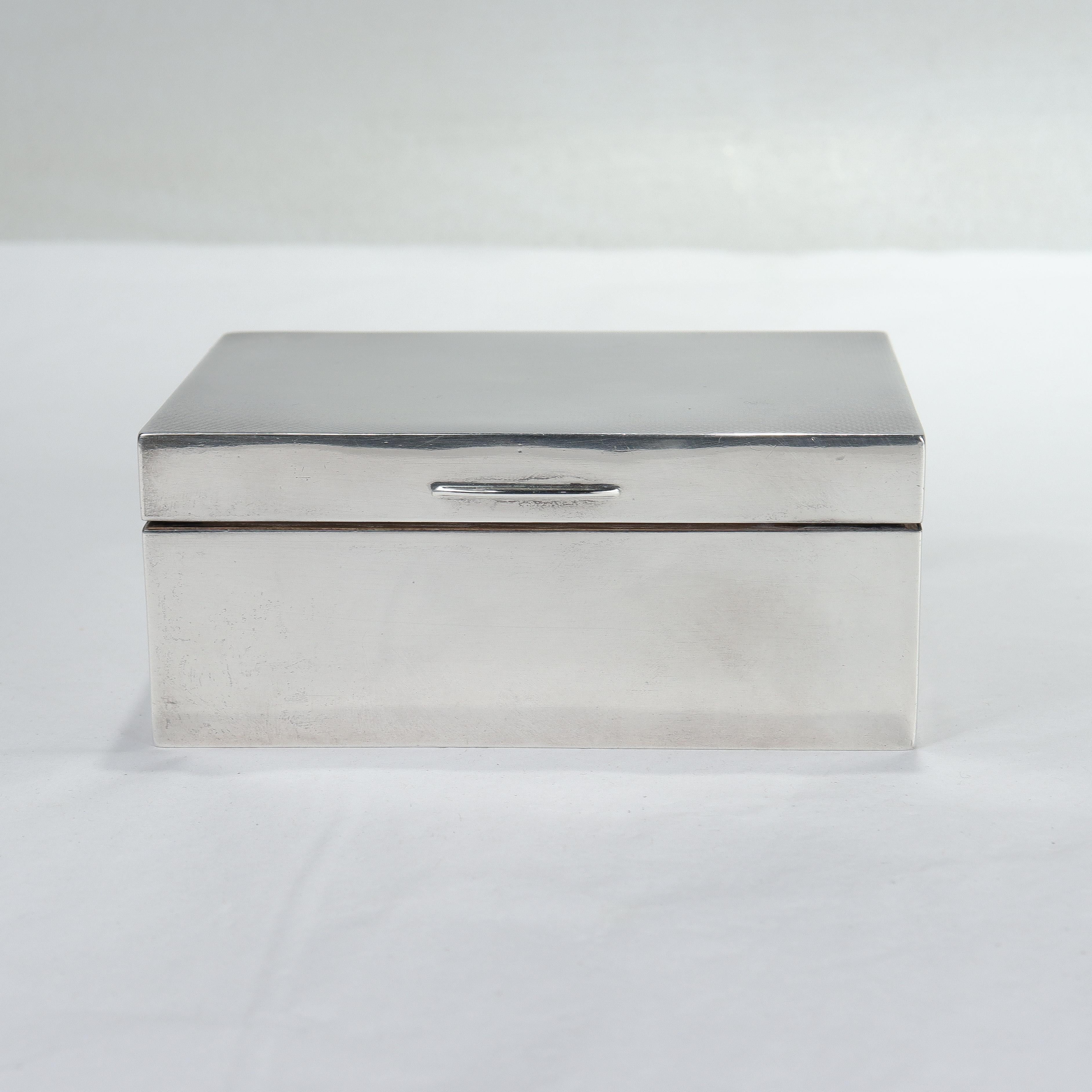 Antique Deco Sterling Silver Dresser or Vanity Box Presented by Andrew Mellon For Sale 3