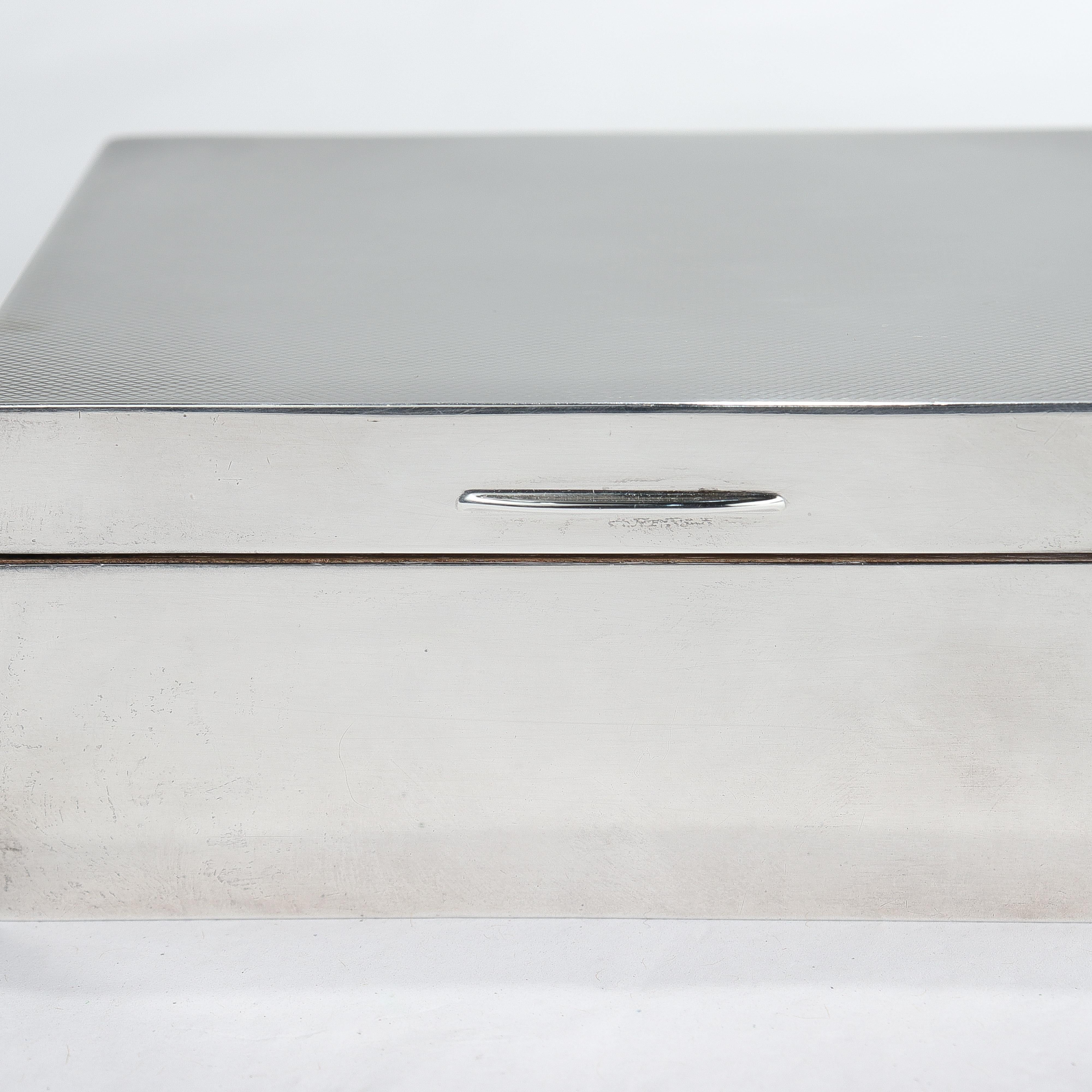 Antique Deco Sterling Silver Dresser or Vanity Box Presented by Andrew Mellon For Sale 11