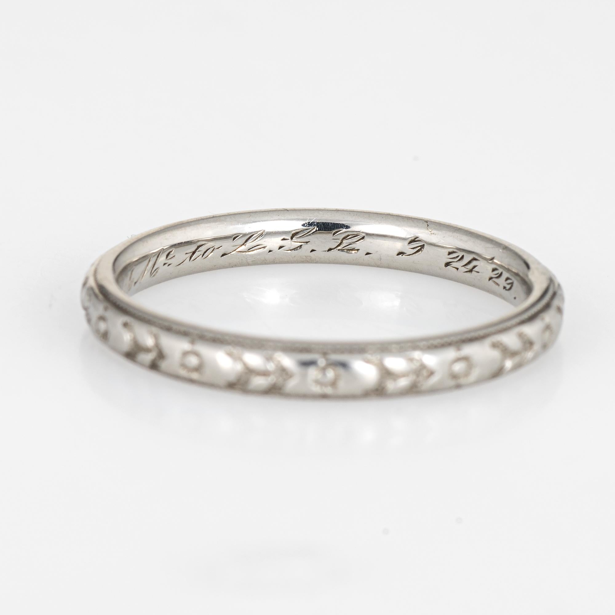 vintage white gold band