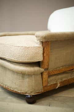 Antique Deconstructed Victorian Deep Seated Armchair