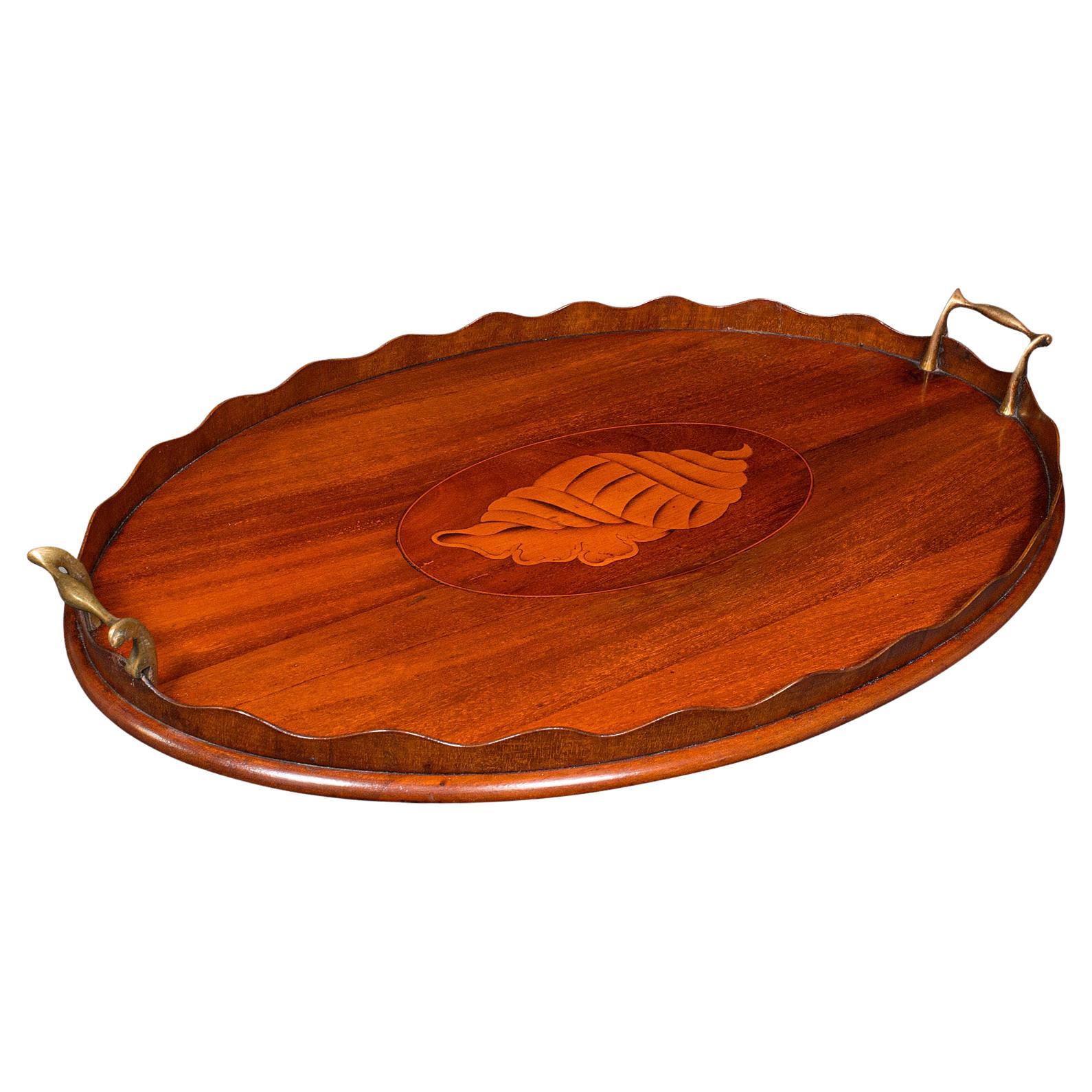 Bandeja Decorativa Antigua para Té de Tarde, Inglesa, Plato para Servir, Regencia, C.1820