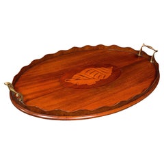 Bandeja Decorativa Antigua para Té de Tarde, Inglesa, Plato para Servir, Regencia, C.1820