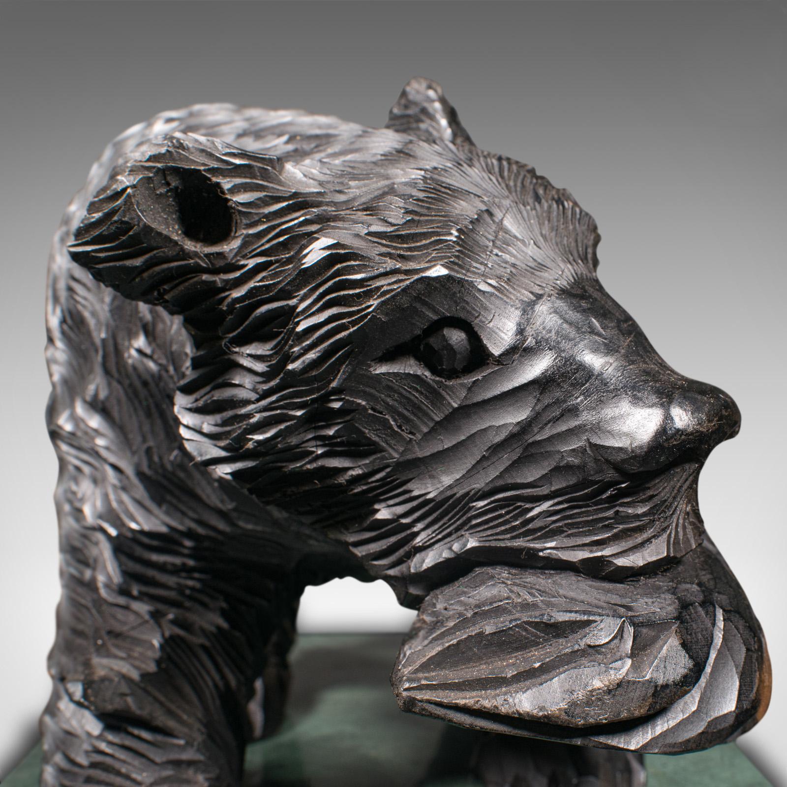 Antique Decorative Bear Figure, German Carved Fruitwood, Black Forest, Victorian For Sale 3
