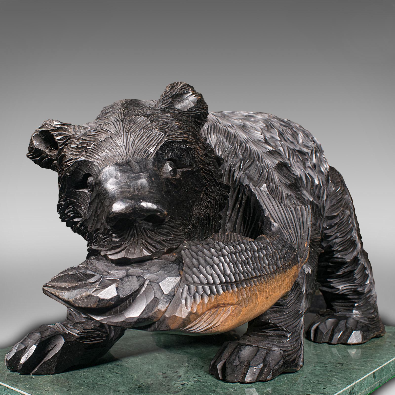 Antique Decorative Bear Figure, German Carved Fruitwood, Black Forest, Victorian For Sale 3