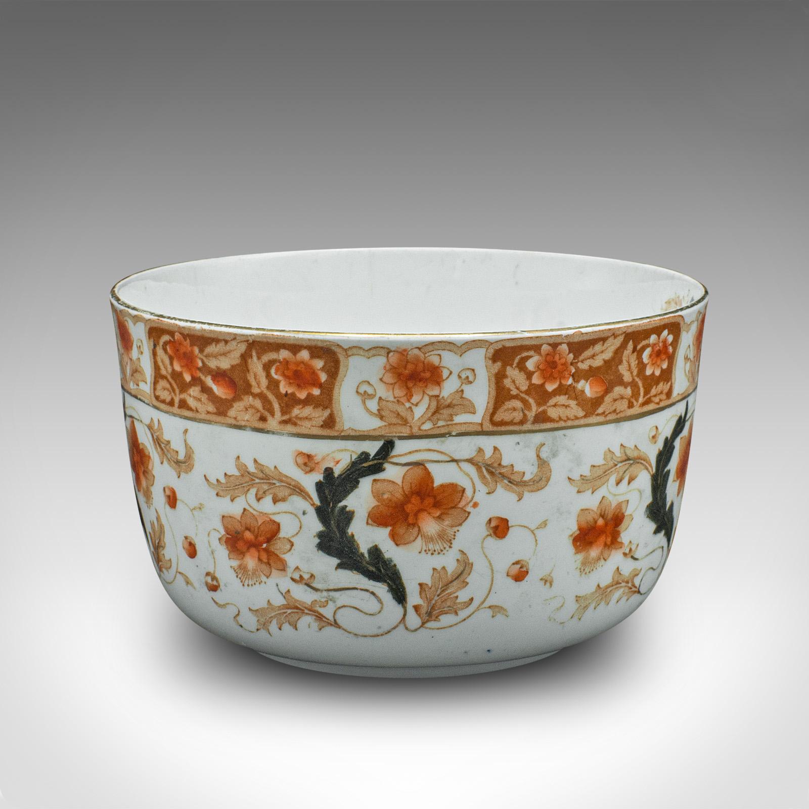 Antique Decorative Bowl, Continental, Ceramic, Serving Dish, Victorian, C.1900 In Good Condition For Sale In Hele, Devon, GB