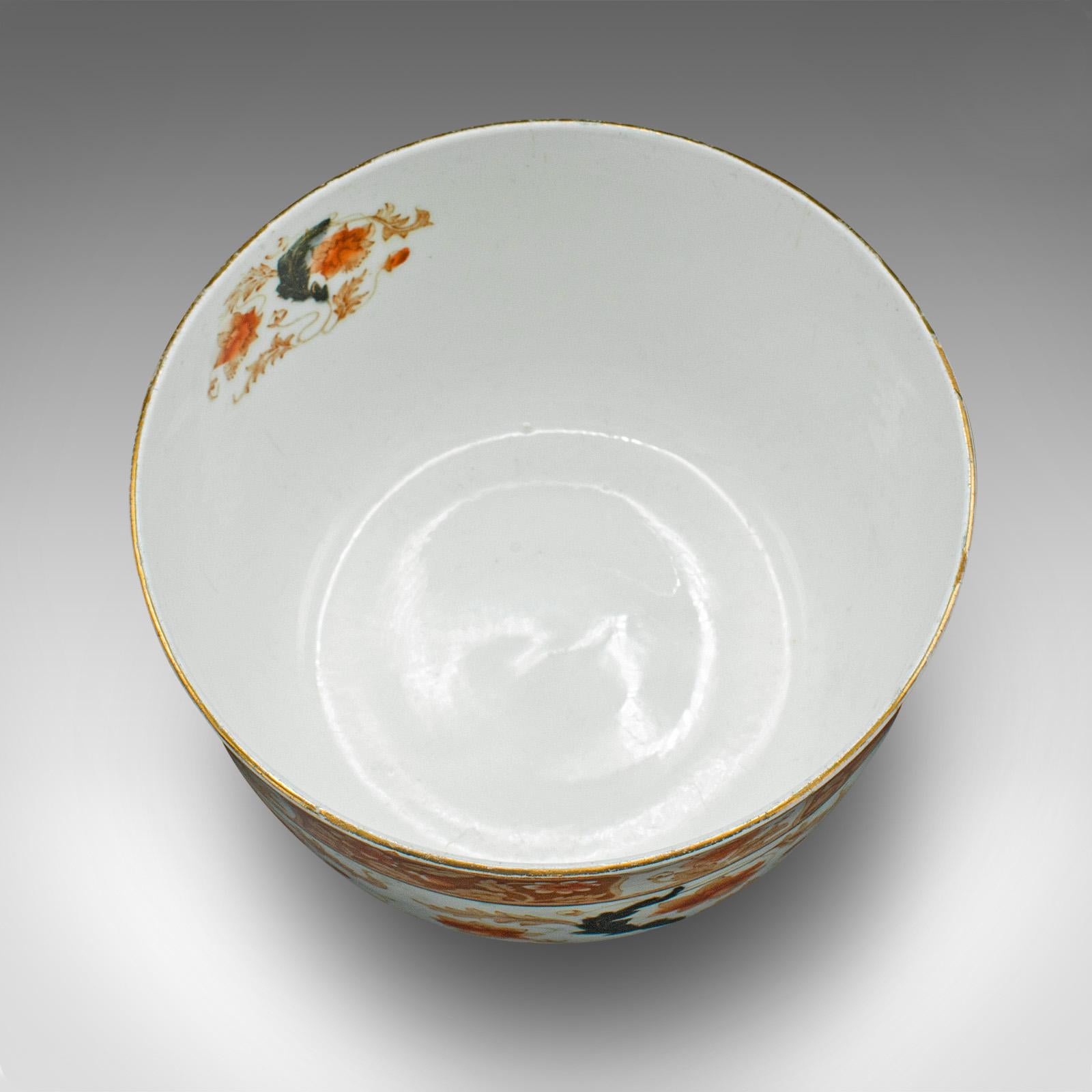 19th Century Antique Decorative Bowl, Continental, Ceramic, Serving Dish, Victorian, C.1900 For Sale
