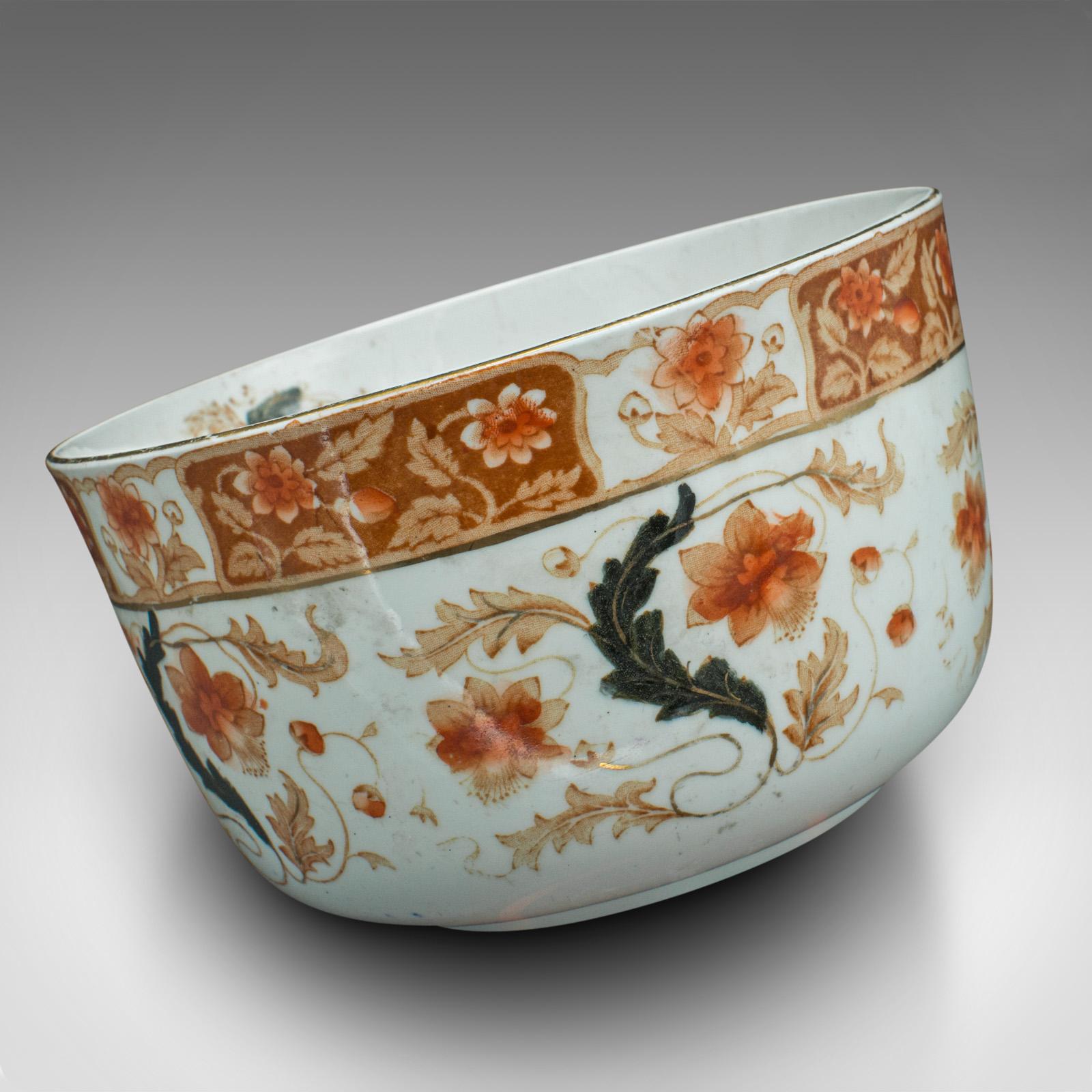 Antique Decorative Bowl, Continental, Ceramic, Serving Dish, Victorian, C.1900 For Sale 2