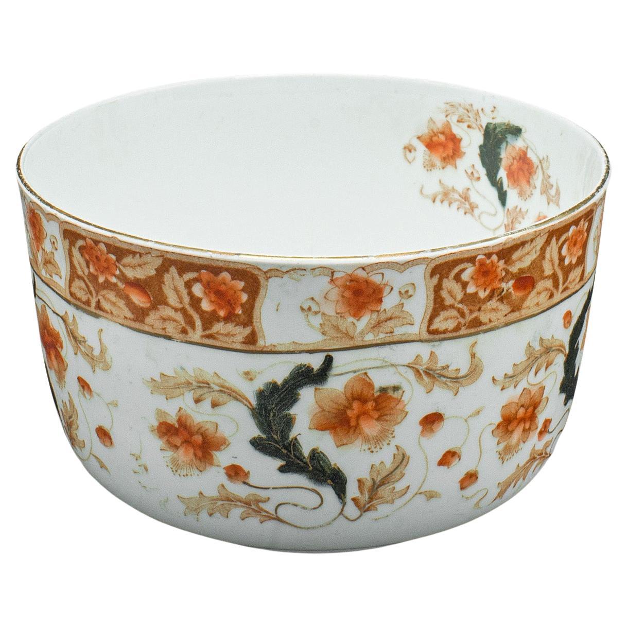 Antique Decorative Bowl, Continental, Ceramic, Serving Dish, Victorian, C.1900 For Sale