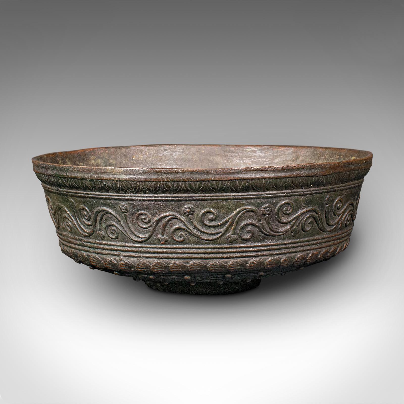 18th Century Antique Decorative Bowl, Japanese, Bronze Censer, Edo Period, Georgian, C.1750 For Sale