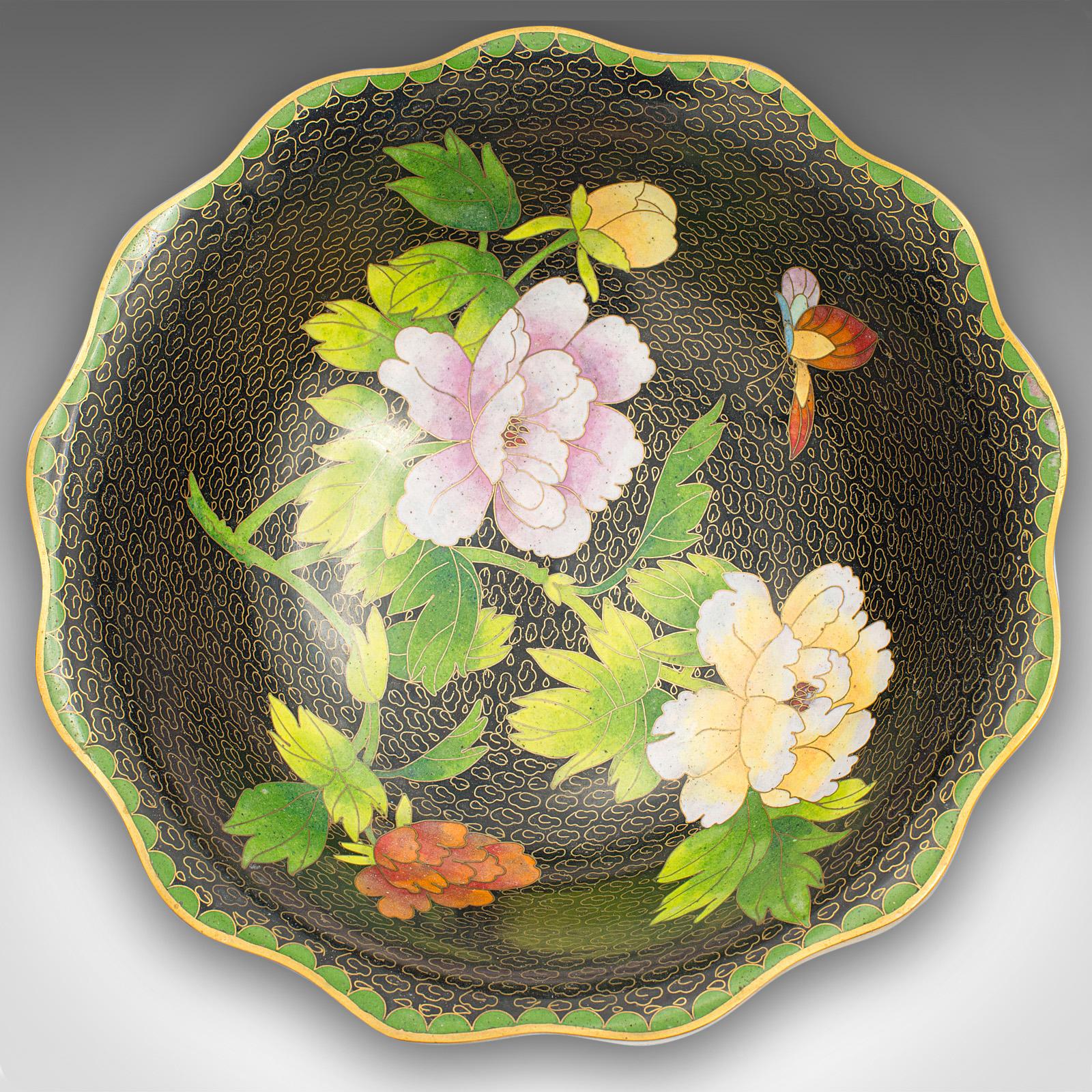 20th Century Antique Decorative Bowl, Japanese, Cloisonne, Bonbon, Grape Dish, Circa 1920 For Sale