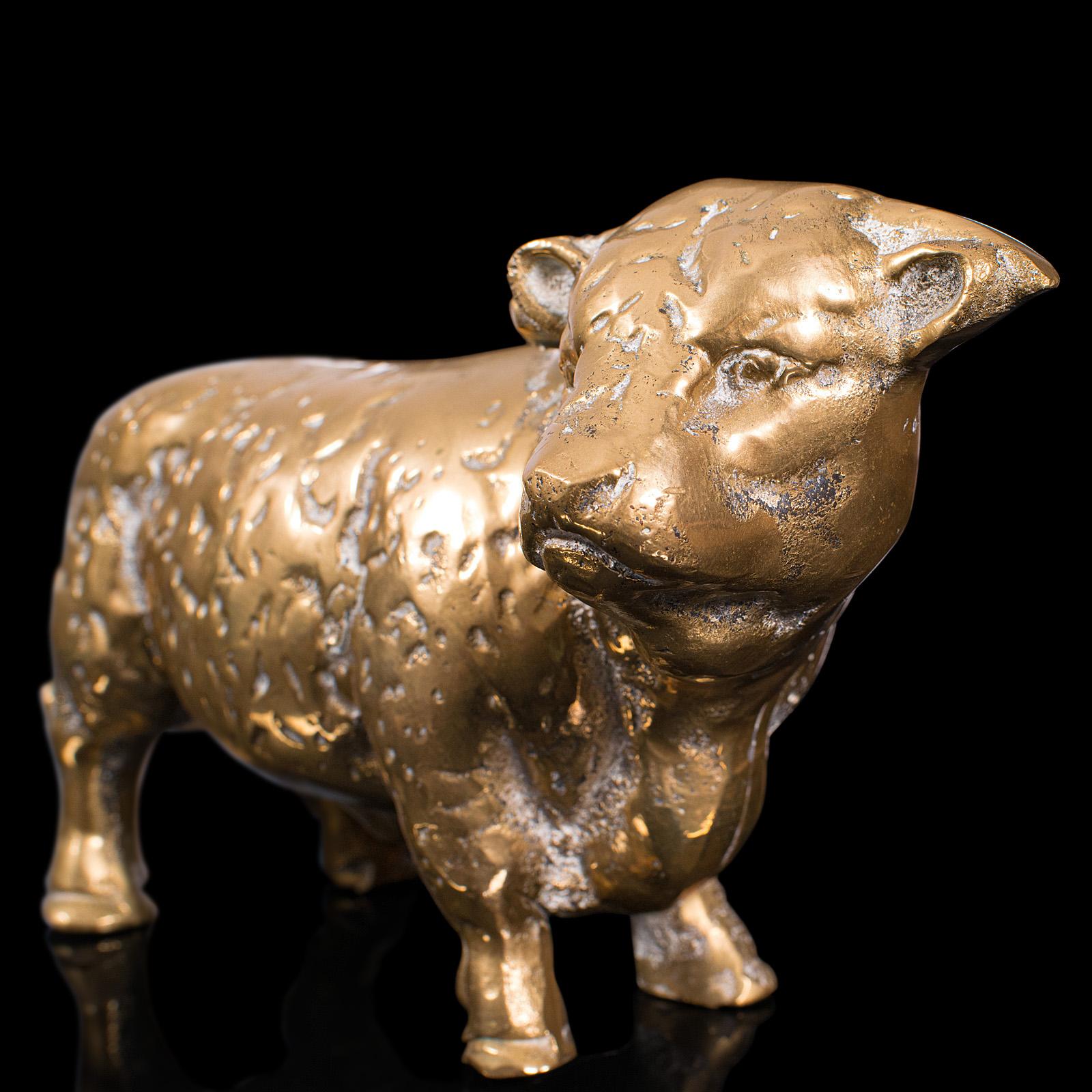 Antique Decorative Bull Figure, English, Brass, Desk, Display Statue, Victorian For Sale 4