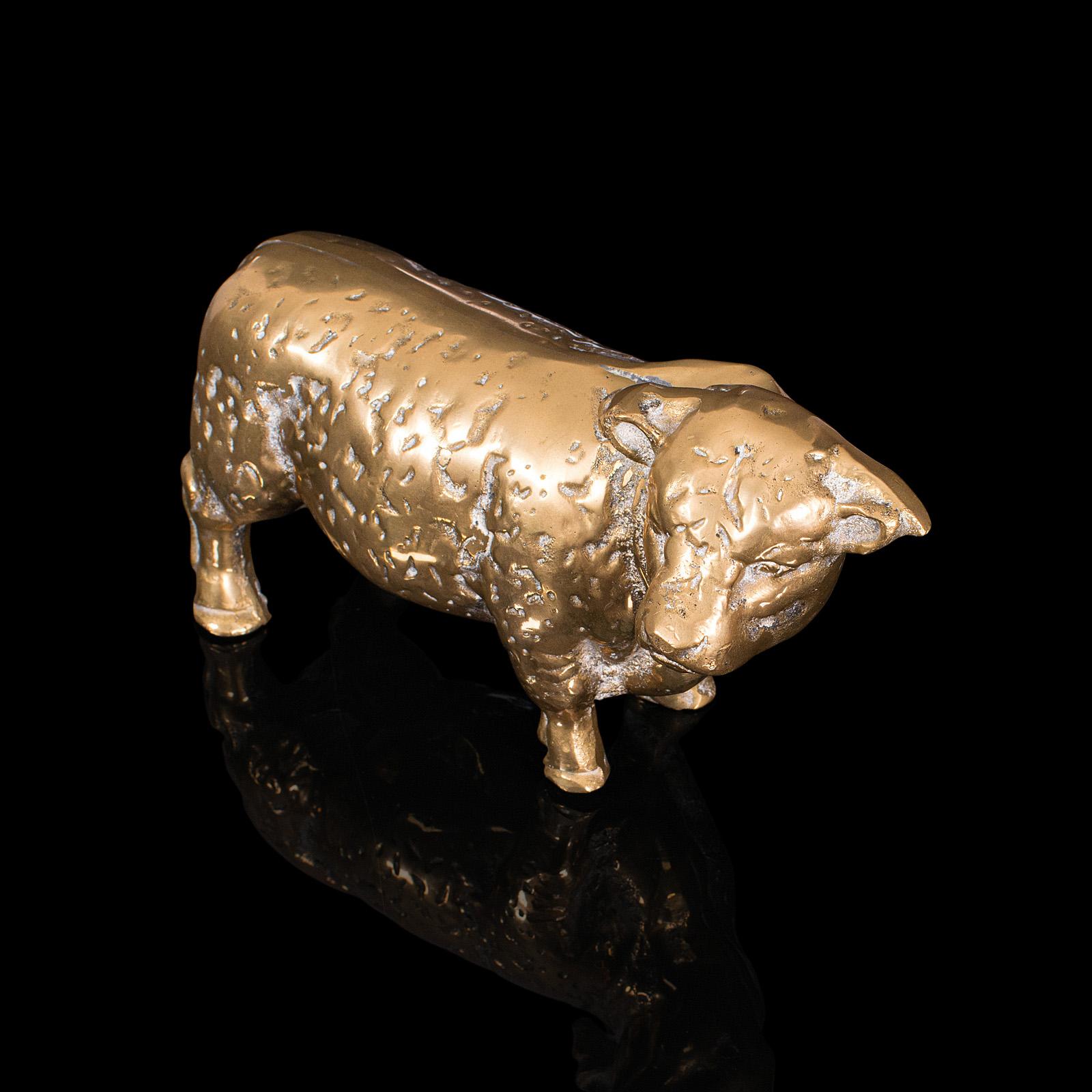 Antique Decorative Bull Figure, English, Brass, Desk, Display Statue, Victorian For Sale 1