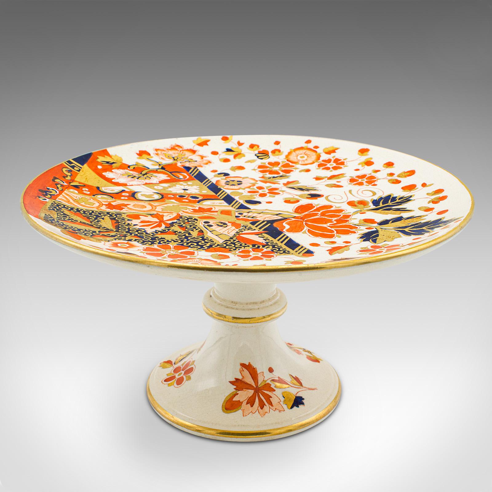British Antique Decorative Cake Stand, Sugar Bowl, English, Afternoon Tea, Victorian For Sale