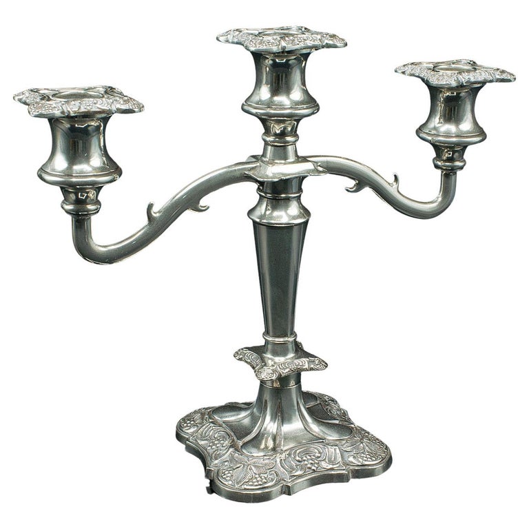 Antique Decorative Candelabra, English, Silver Plate, Centrepiece,  Victorian For Sale at 1stDibs