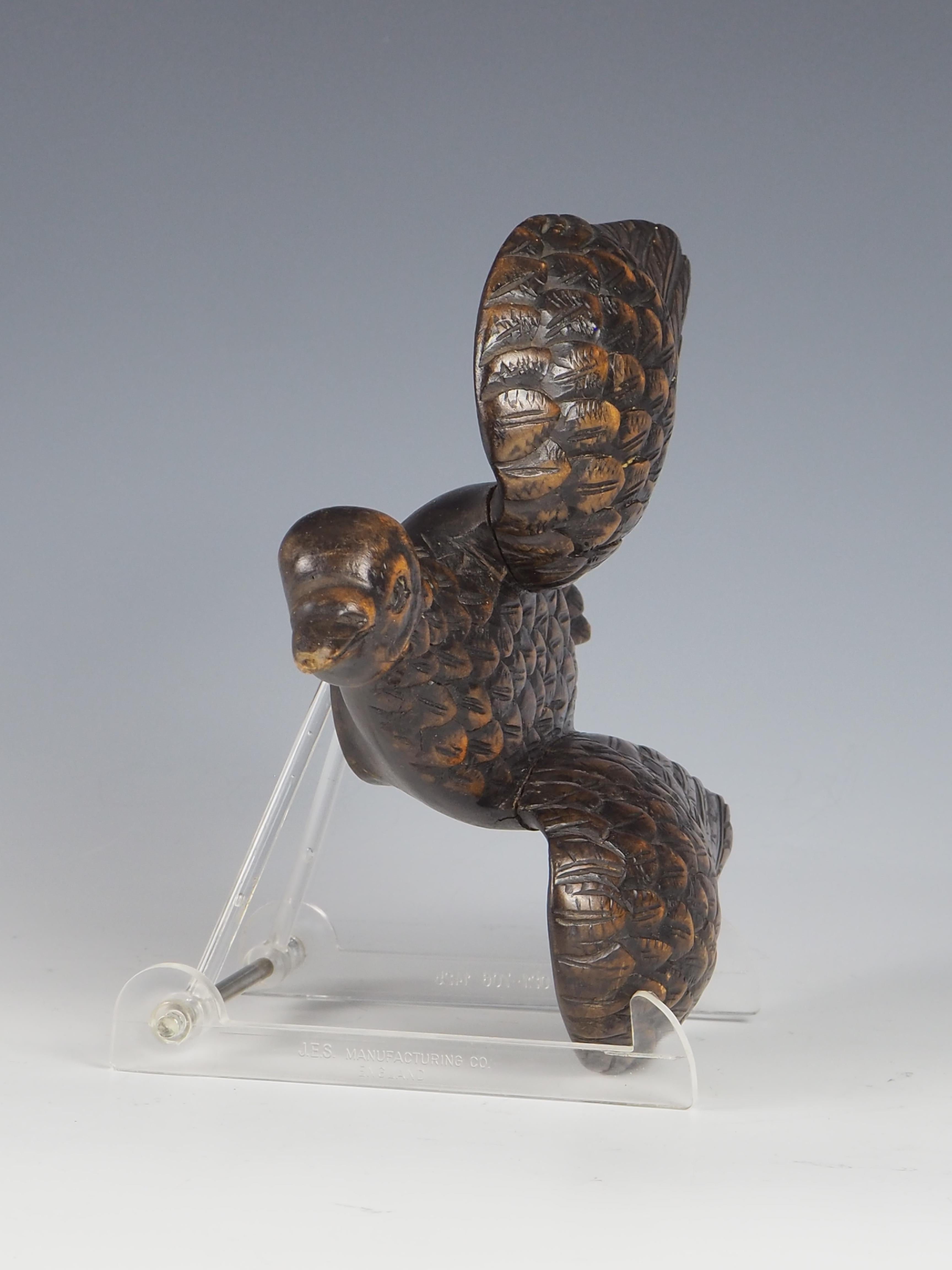 Wood Antique Decorative Carved Bird For Sale