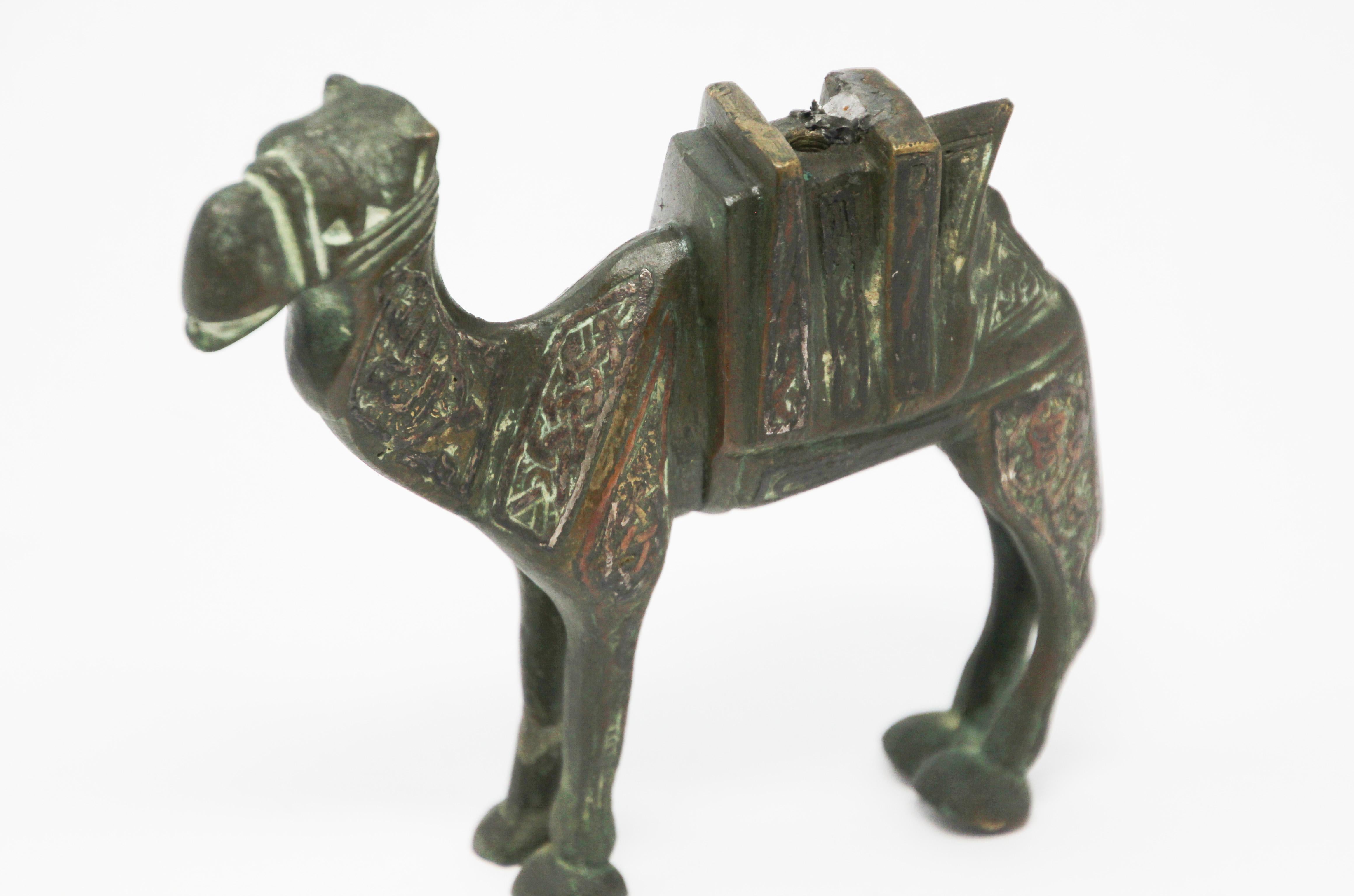 Islamic 1920 Cast Bronze Camel Sculpture For Sale