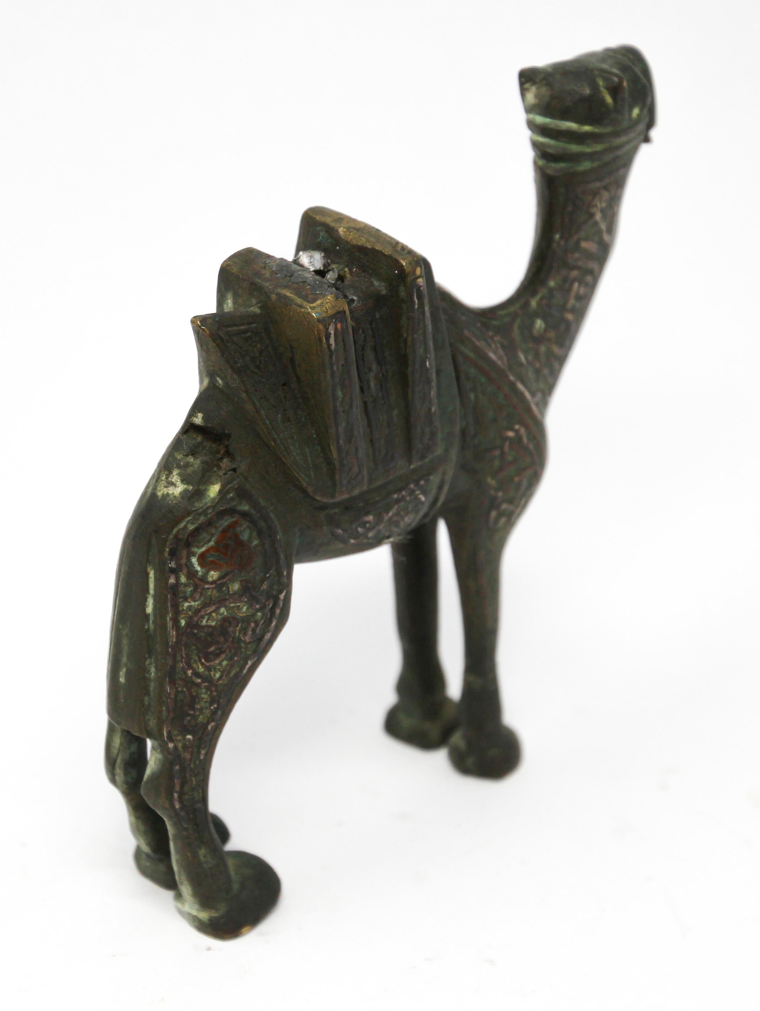 Hand-Crafted 1920 Cast Bronze Camel Sculpture For Sale
