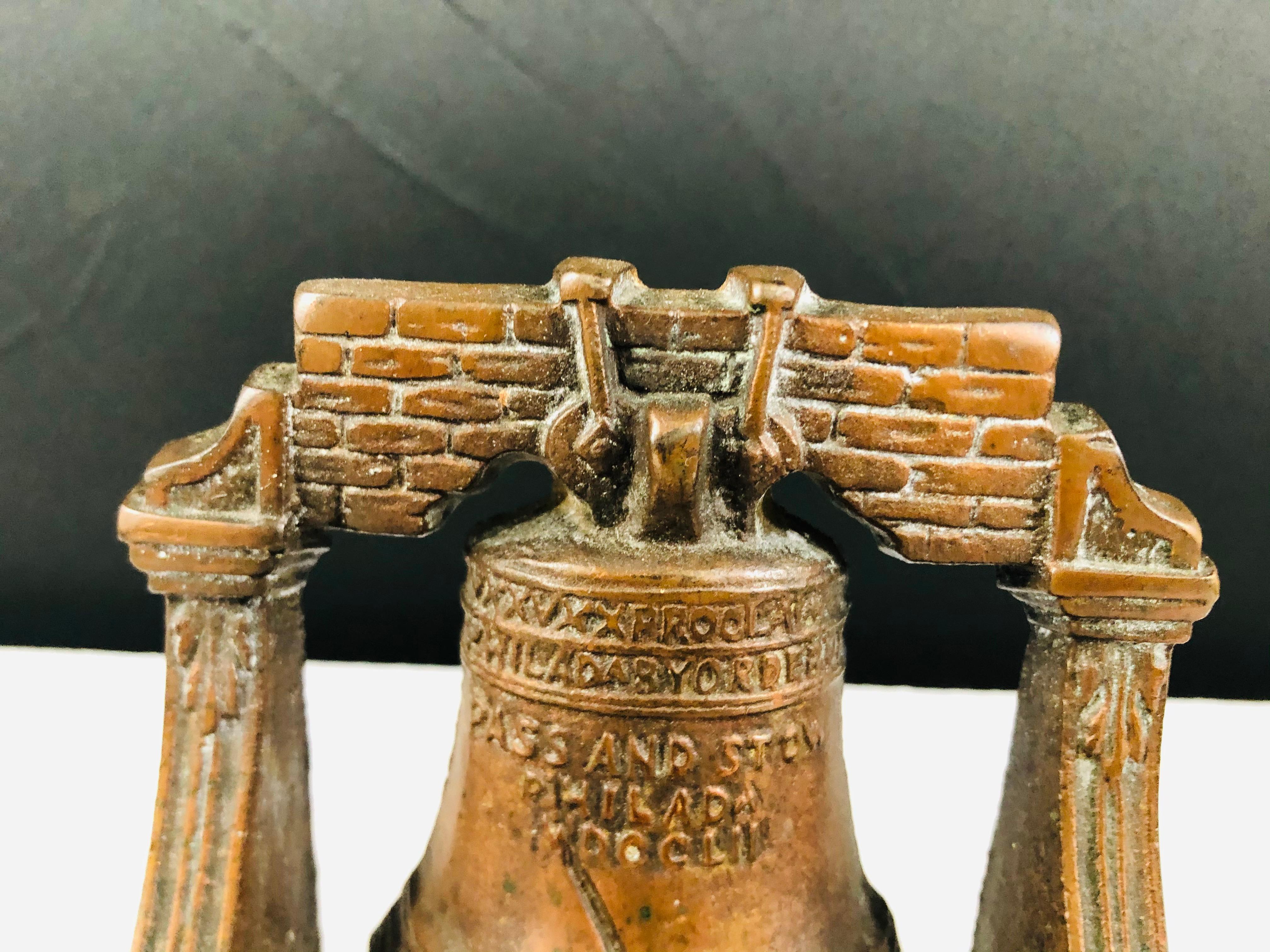 Antique Decorative Cast Bronze Mission Bell Sculpture, a Pair For Sale 1
