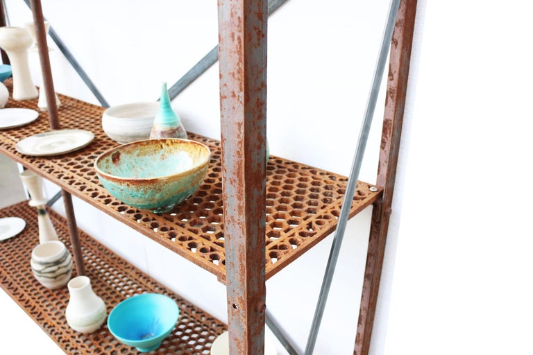 Antique Decorative Cast Iron Shelving For Sale at 1stDibs