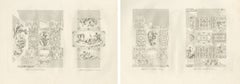 Antique Decorative Ceiling Designs, Fontainebleau Gallery, Baltard, 1803 – Pair