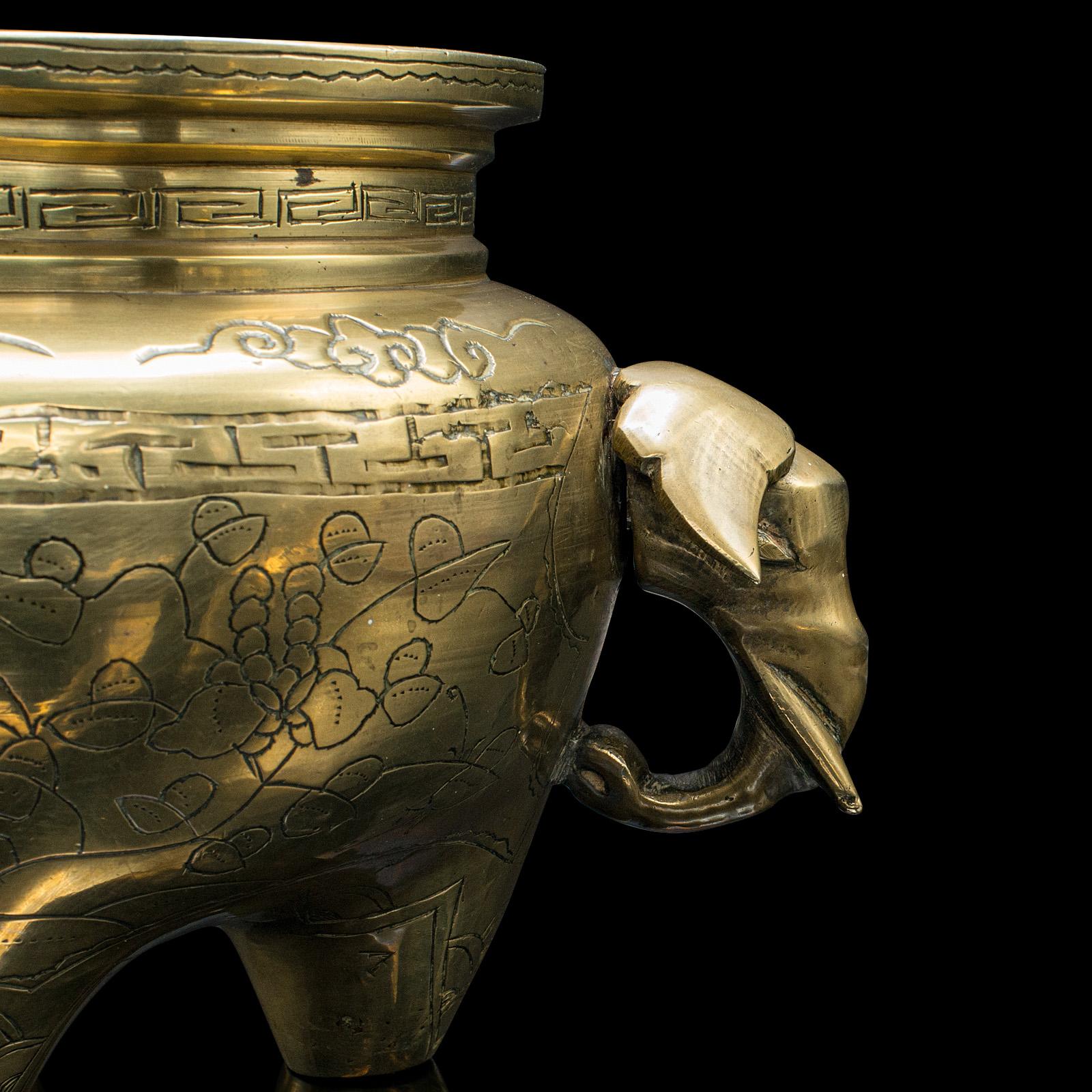 Antique Decorative Censer, Chinese, Brass, Incense Burner, Qing, Victorian, 1900 For Sale 5