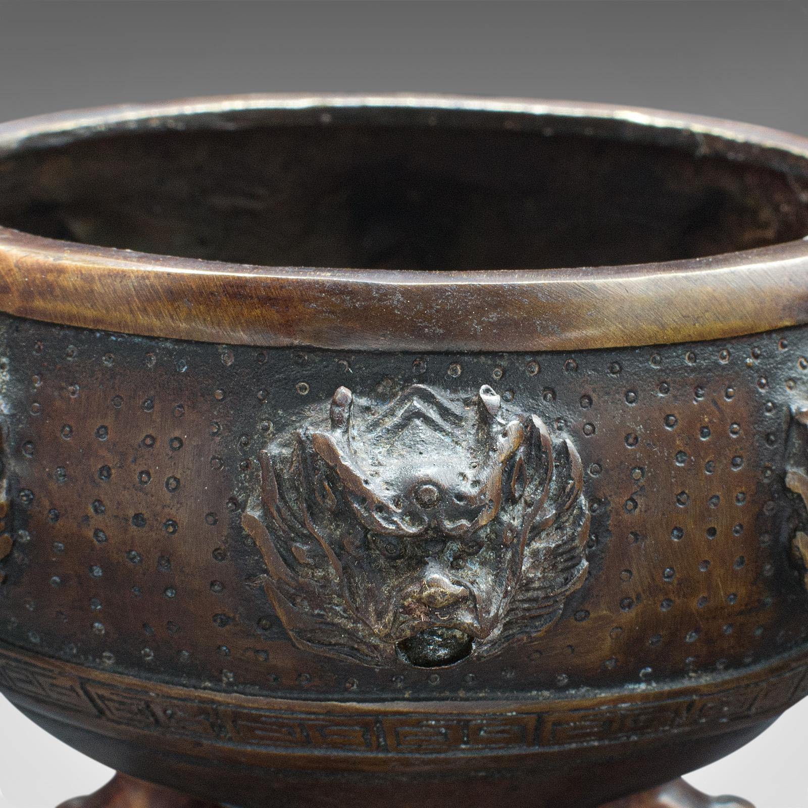Antique Decorative Censer, Chinese, Bronze, Incense Burner, Dragon, Victorian 7